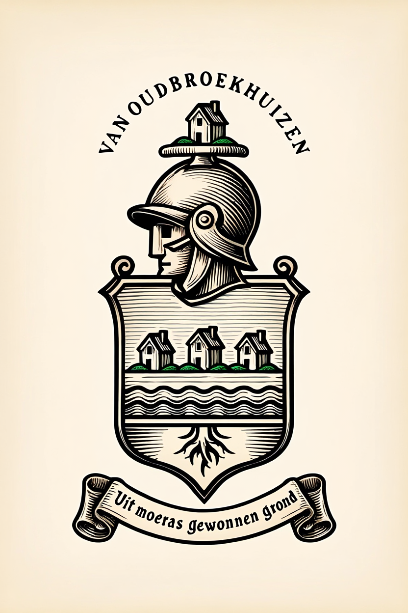 Familiewapen van de achternaam VAN OUDBROEKHUIZEN (vergrendeld)