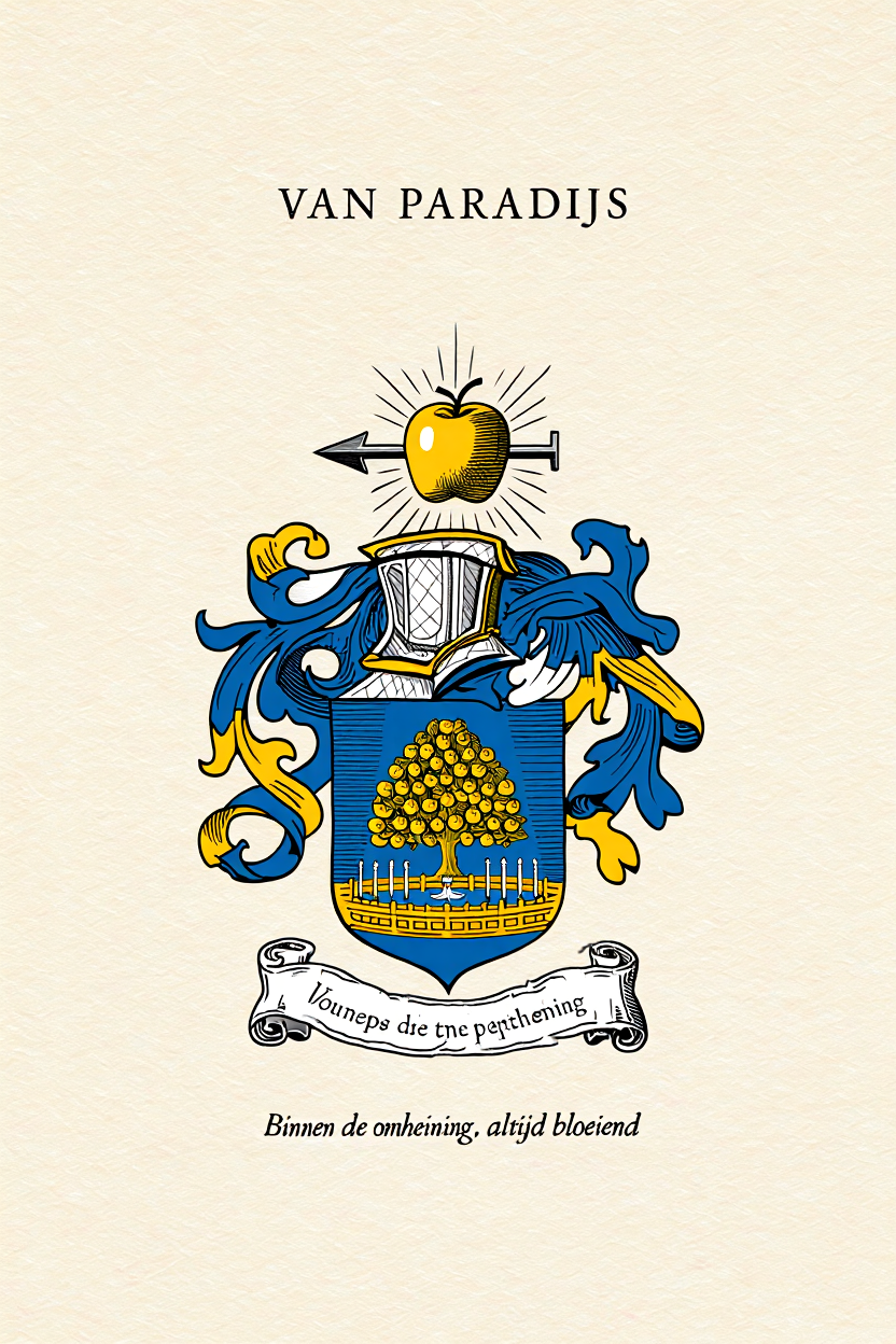 Familiewapen van de achternaam VAN PARADIJS (vergrendeld)