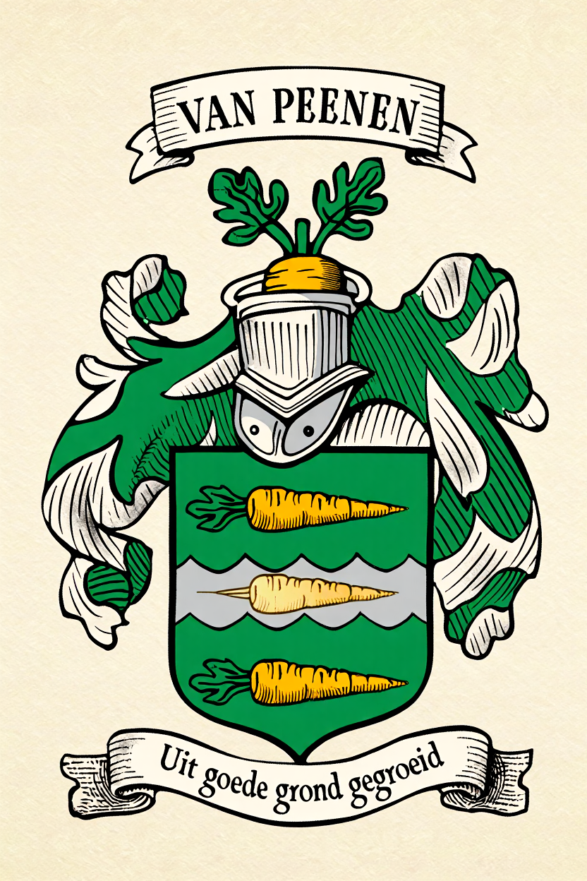 Familiewapen van de achternaam VAN PEENEN (vergrendeld)