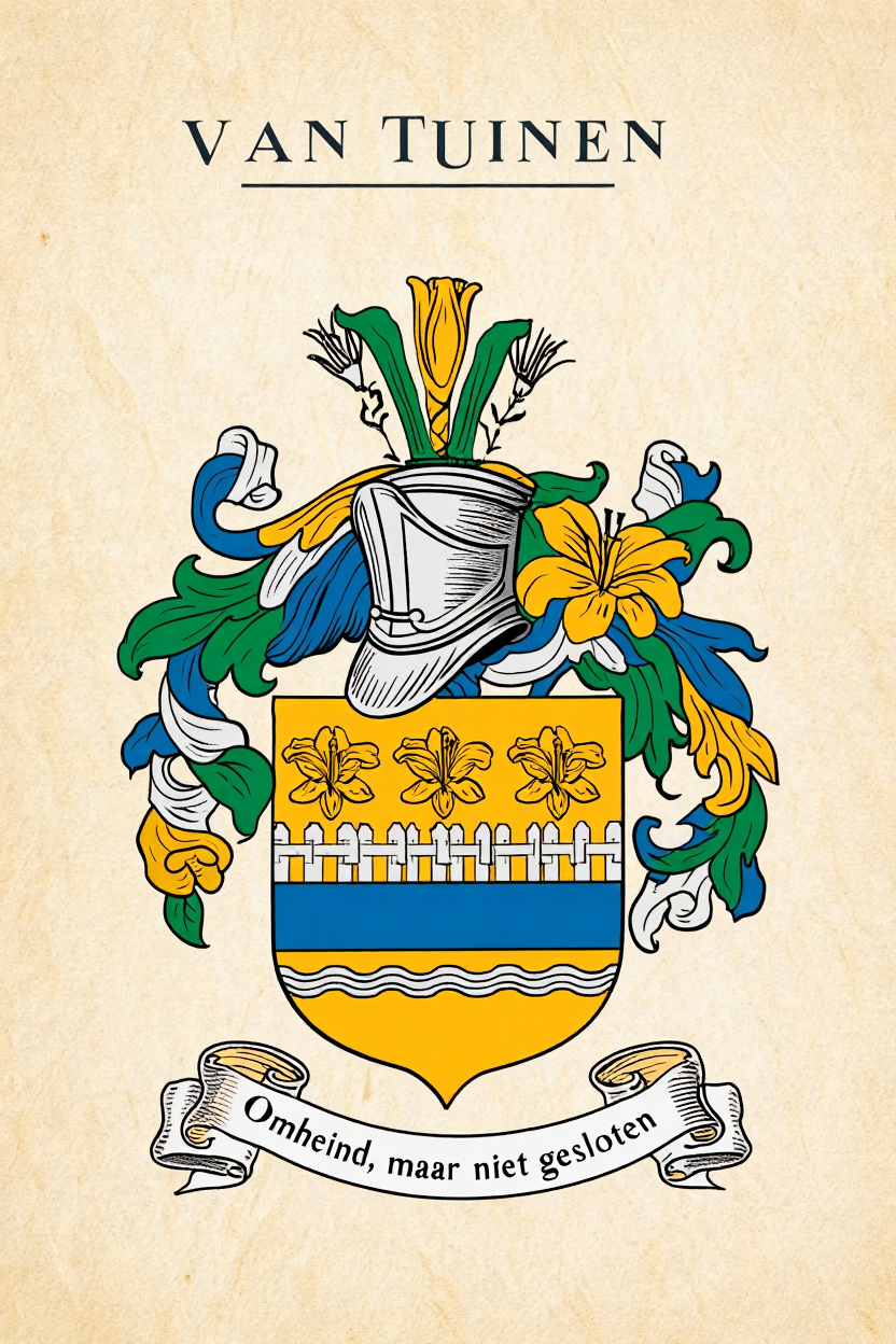 Familiewapen van de achternaam VAN TUINEN (vergrendeld)