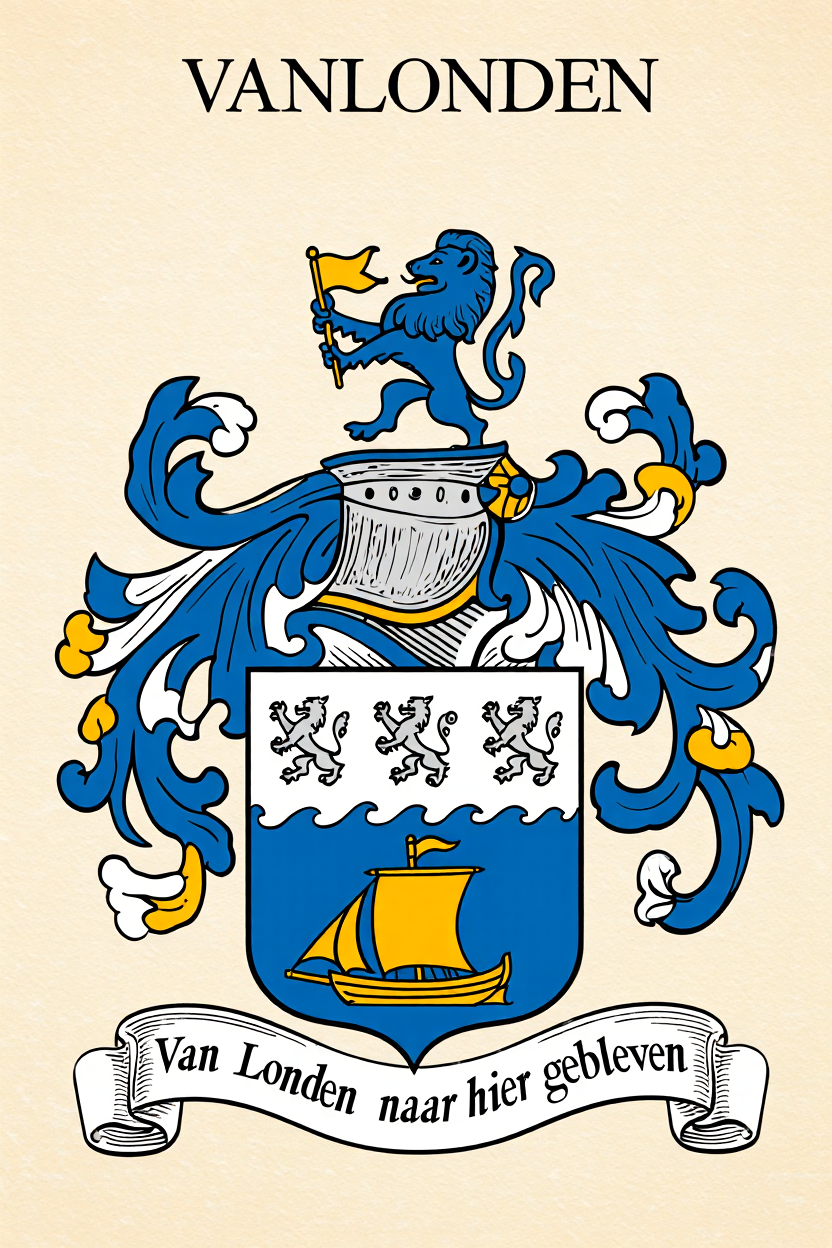Familiewapen van de achternaam VANLONDEN (vergrendeld)