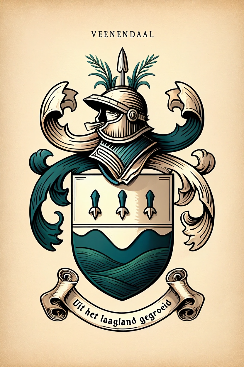 Familiewapen van de achternaam VEENENDAAL (vergrendeld)