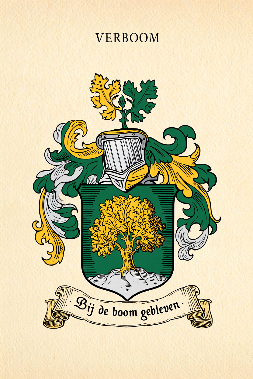 Familiewapen van de achternaam VERBOOM (vergrendeld)