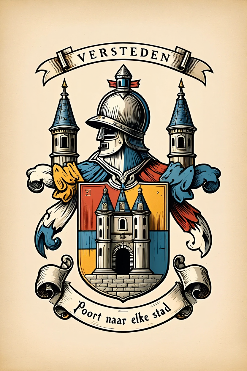 Familiewapen van de achternaam VERSTEDEN (vergrendeld)