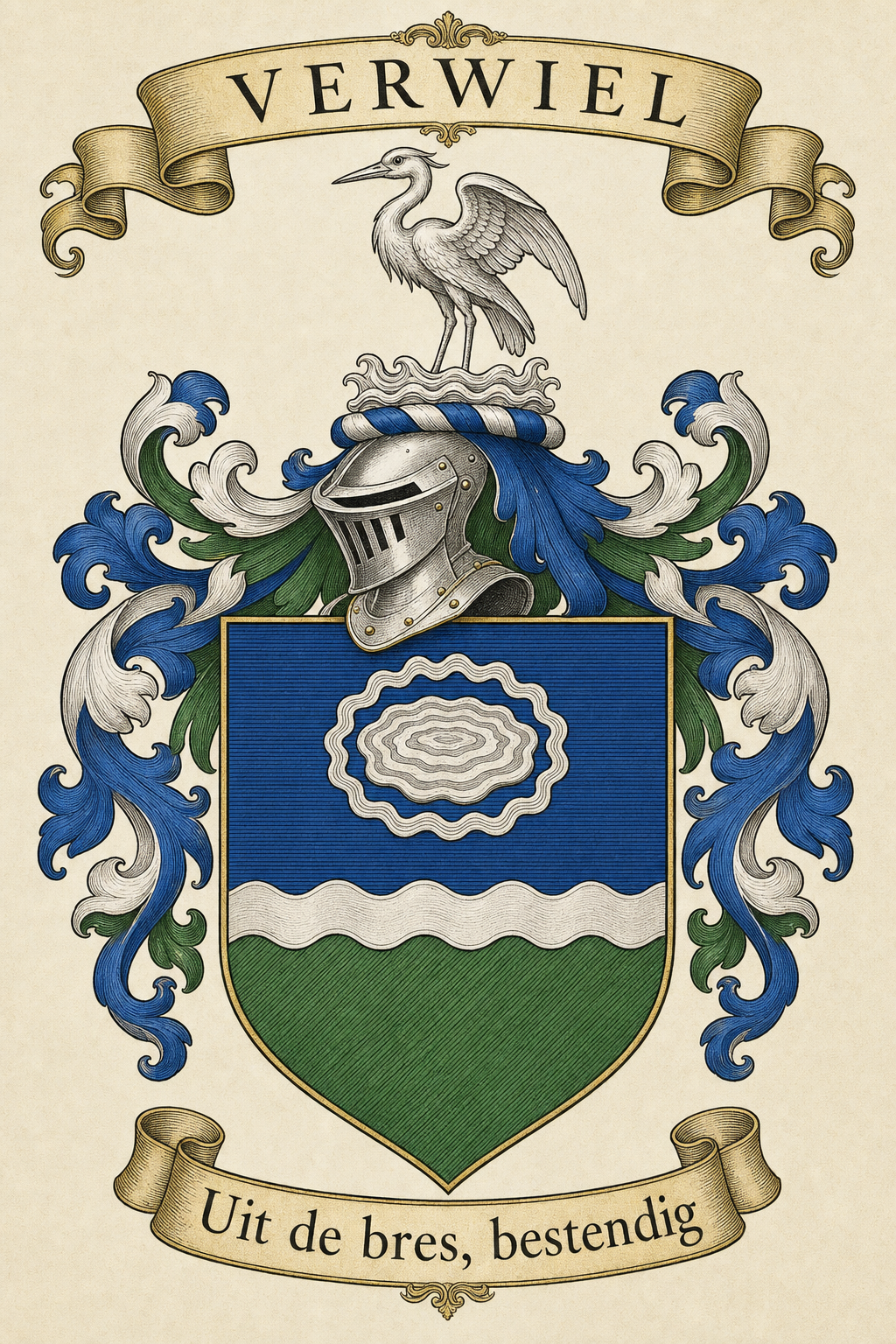 Familiewapen van de achternaam VERWIEL (vergrendeld)