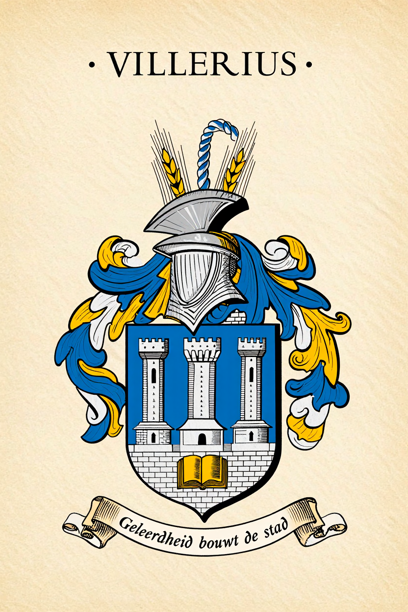 Familiewapen van de achternaam VILLERIUS (vergrendeld)