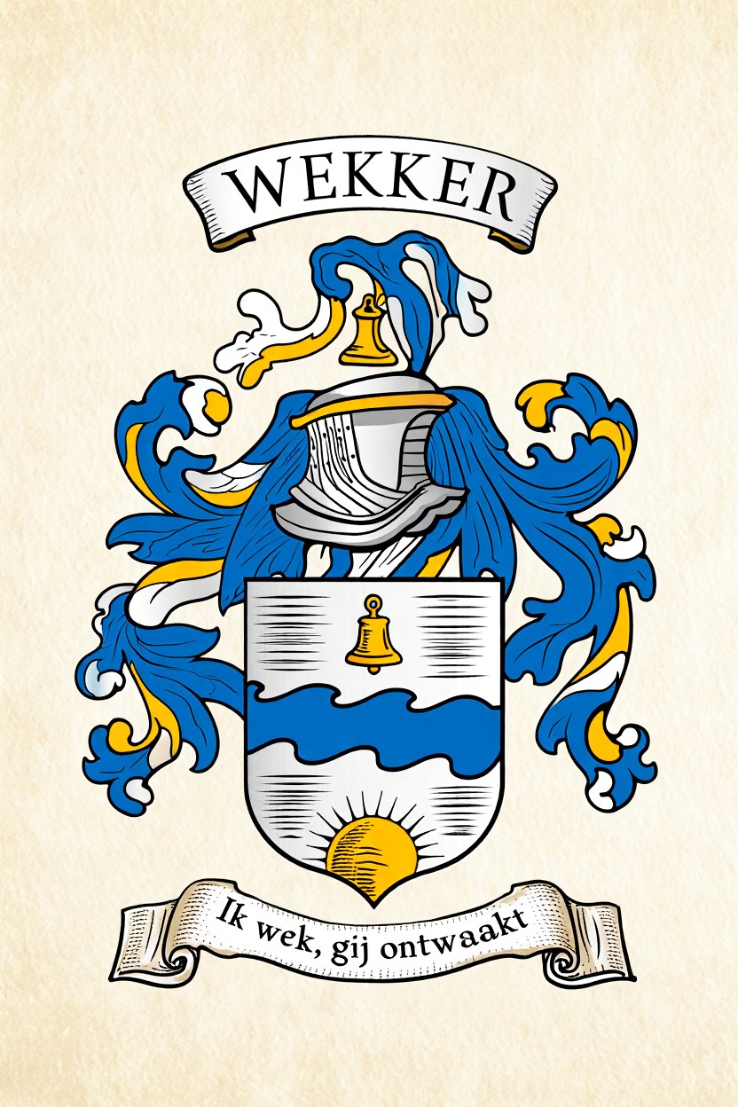 Familiewapen van de achternaam WEKKER (vergrendeld)