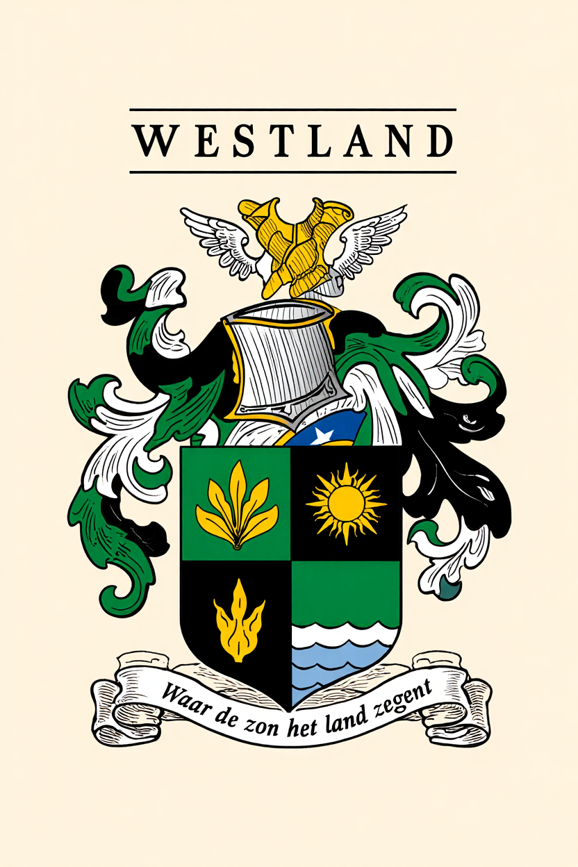 Familiewapen van de achternaam WESTLAND (vergrendeld)