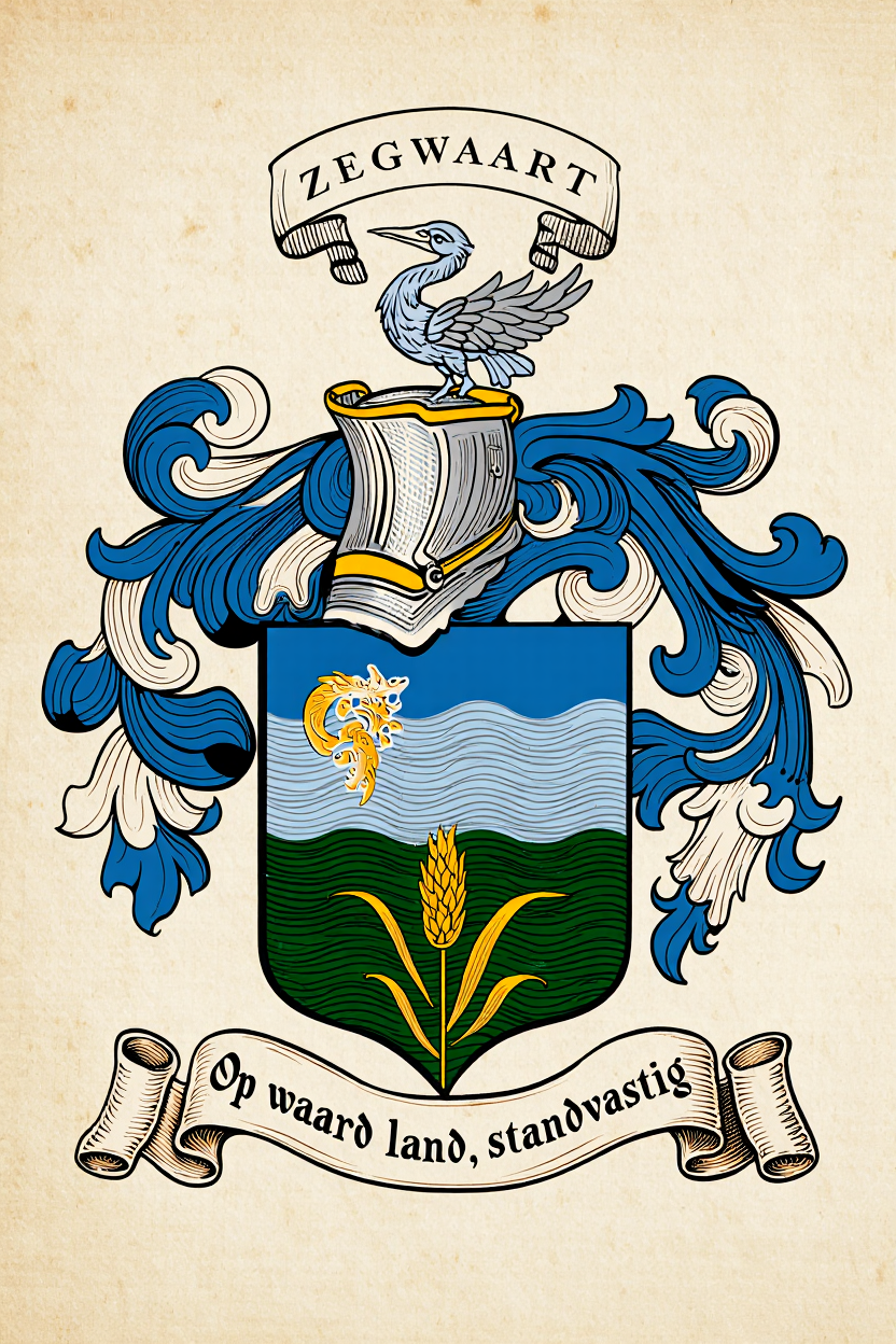 Familiewapen van de achternaam ZEGWAART (vergrendeld)