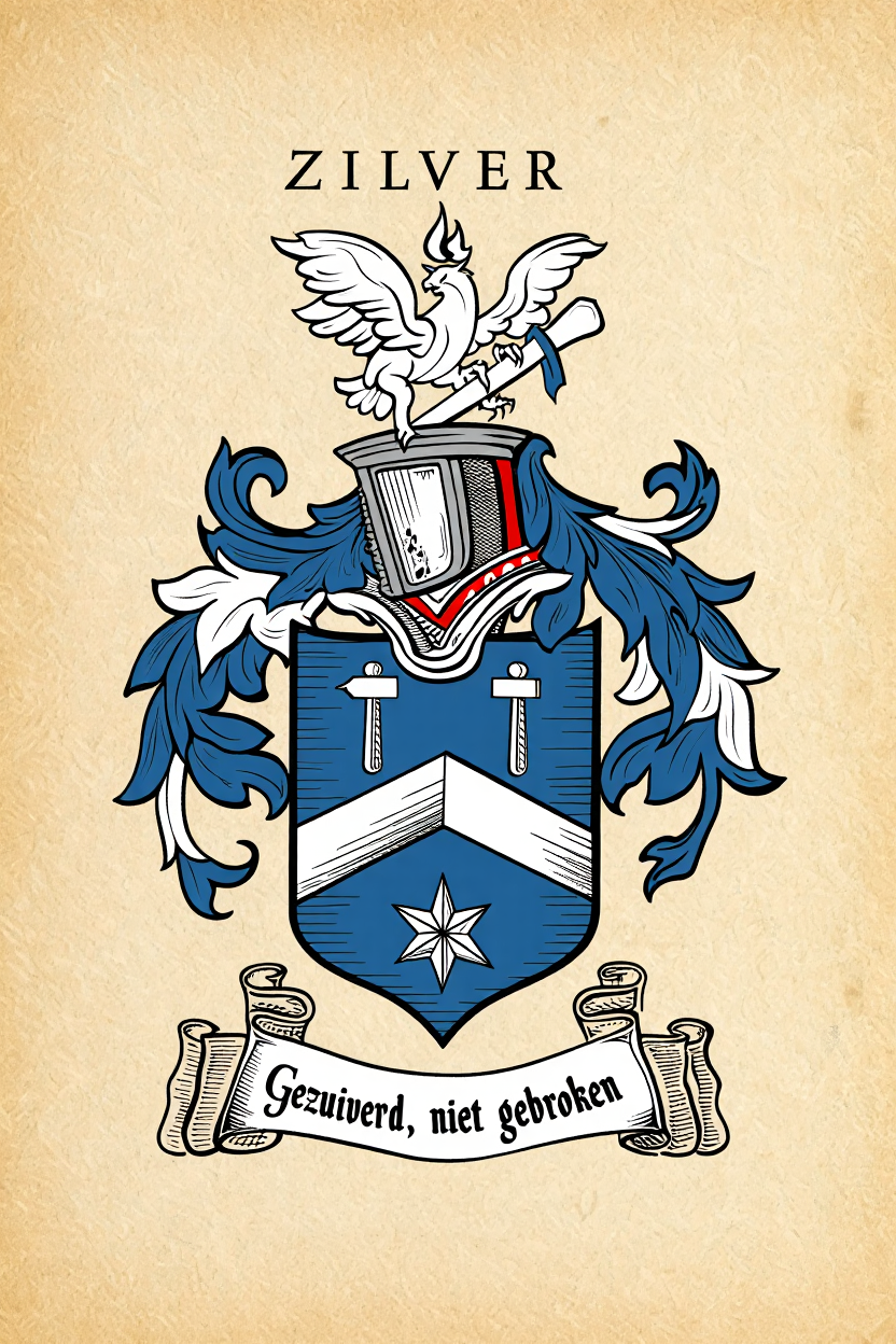 Familiewapen van de achternaam ZILVER (vergrendeld)